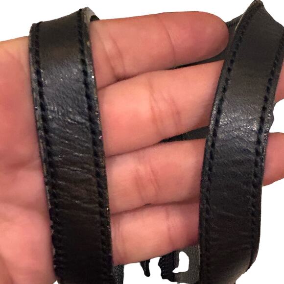 Authentic BURBERRY Vintage Leather Shoulder Hand Bag Purse Black - Picture 14 of 16